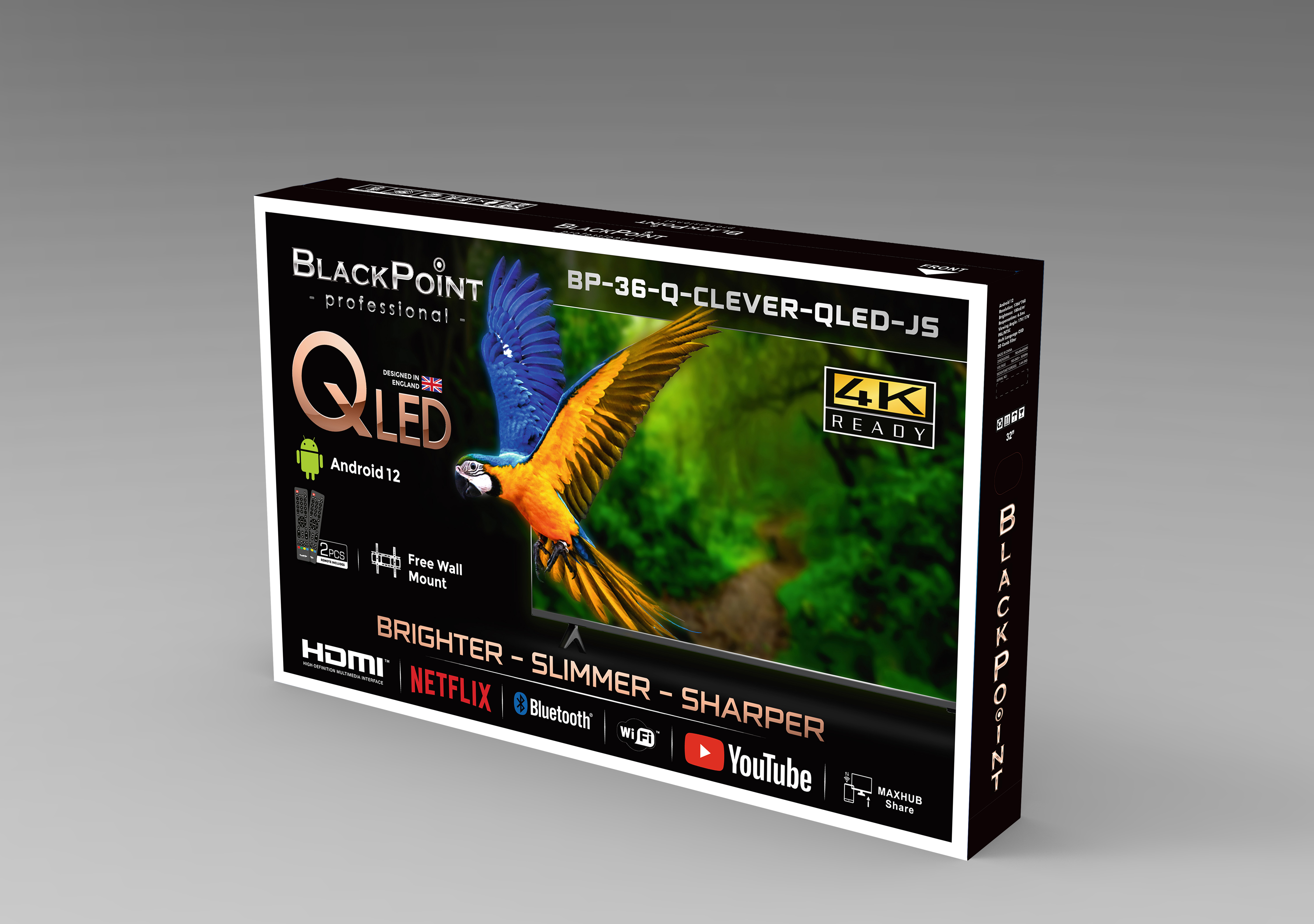 32" LED TV HD (720p) QLED ANDROID SMART TV WITH BLUETOOTH (2024)